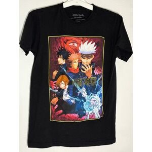 Jujutsu Kaisen Crunchyroll Anime Graphic T-Shirt Black‎ Mens Small Gojo Itadori